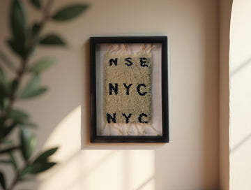 NSE NYC Wall Art – Framed Moroccan Rug Style Hand-Tufted Wool Wall Hanging