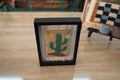 moroccan rug, cactus wall art, sun desert textile, mini cactus tapestry, moroccan cactus rug, hand knotted wool decor, desert wall art, cactus embroidery framed, green cactus design, handmade cactus rug
