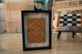 moroccan rug, diamond pattern rug, framed mini rug, moroccan wall hanging, yellow red moroccan rug, hand knotted moroccan textile, bohemian wall art, moroccan home decor, traditional moroccan design, small framed rug, 25x31 cm wall decor
