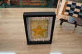moroccan rug, gold star rug art, framed wool tapestry, knot by knot wall hanging, yellow wool wall art, handmade moroccan decor, celestial rug, boho wall textile, artisan rug frame, 25x31 cm wool art, kids room decor, nursery moroccan rug
