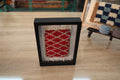 moroccan rug, trellis pattern rug, red moroccan wall art, handmade rug, knotted rug, framed rug, tribal decor, wool rug wall hanging, lattice moroccan textile, knot by knot rug, mini berber rug
